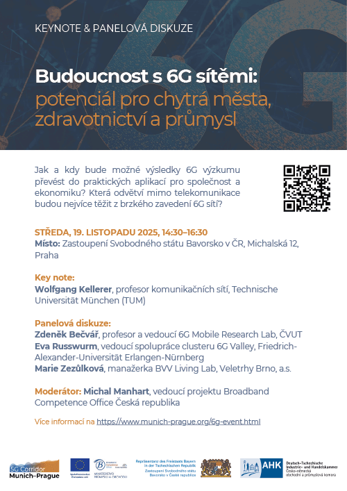 Budoucnost s 6G sítěmi: potenciál pro chytrá města, zdravotnictví a průmysl, keynote &amp; panelová diskuze