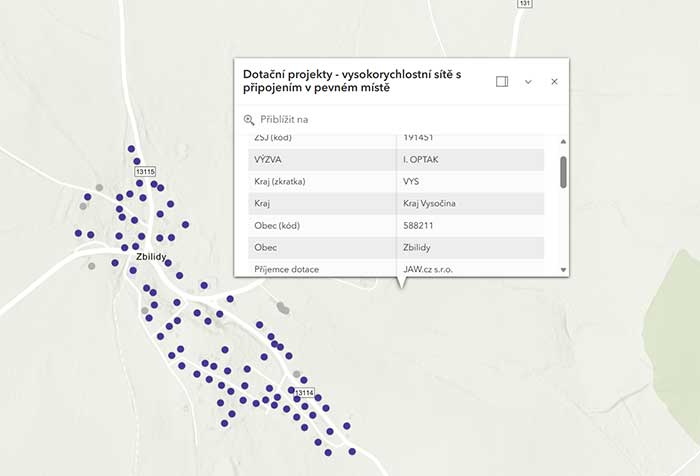 Přehled dotačních projektů a mapa podporovaných oblastí: www.bconetwork.cz/cz/dotacni-projekty/259/, detail objektu Přehled dotačních projektů a mapa podporovaných oblastí: www.bconetwork.cz/cz/dotacni-projekty/259/, detail objektu