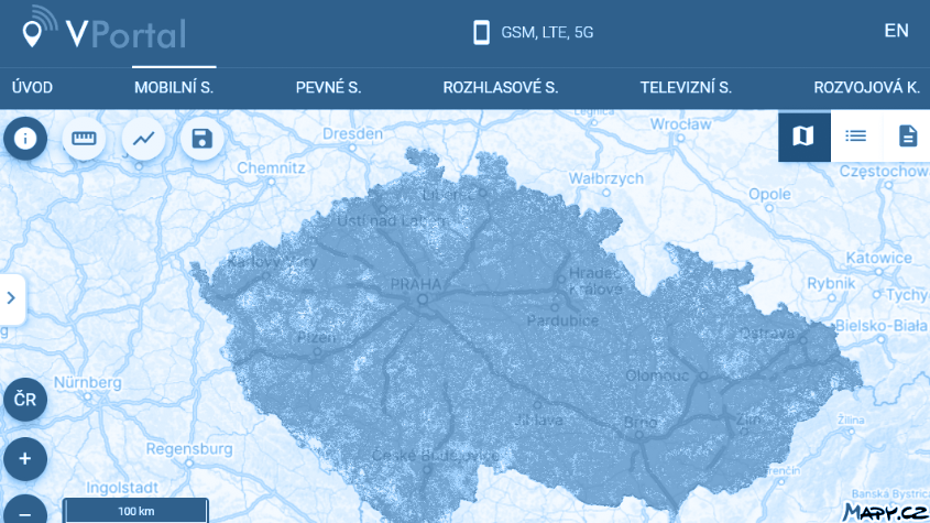 VPortál ČTÚ - mobilní sítě
